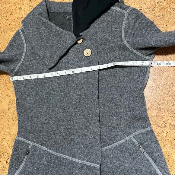 Prana Sephra Full Zip Recycled Wool Blend Shawl Collar Sweater Jacket Sz S - Picture 13 of 16